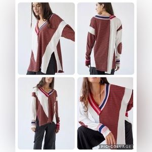 BDG Urban Outfitters Frazer Spliced Slouchy Sweater